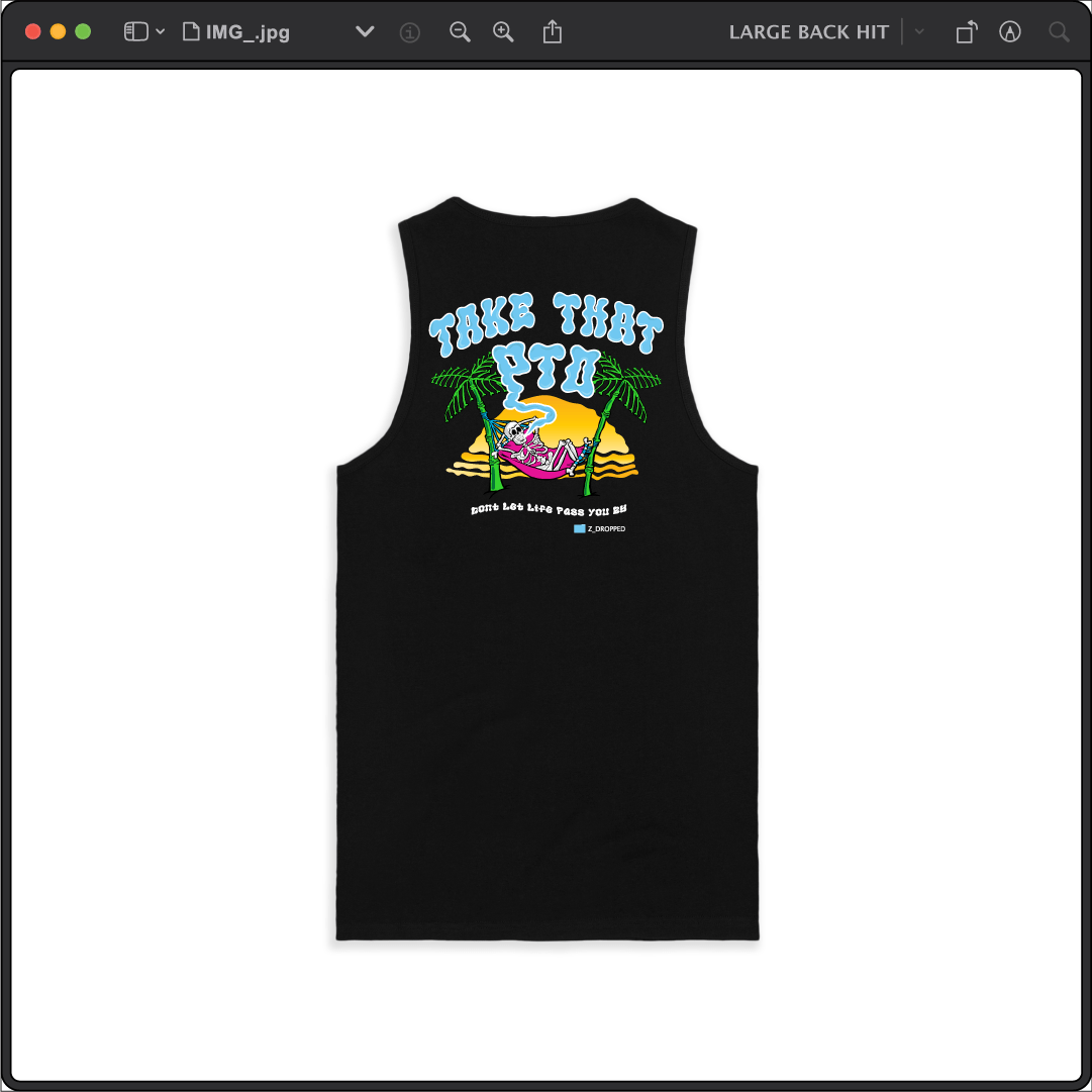 Z_DROPPED - Mens, Unisex - Black - PTO or PTSD Tank Top. - By: Keith Kuniyuki