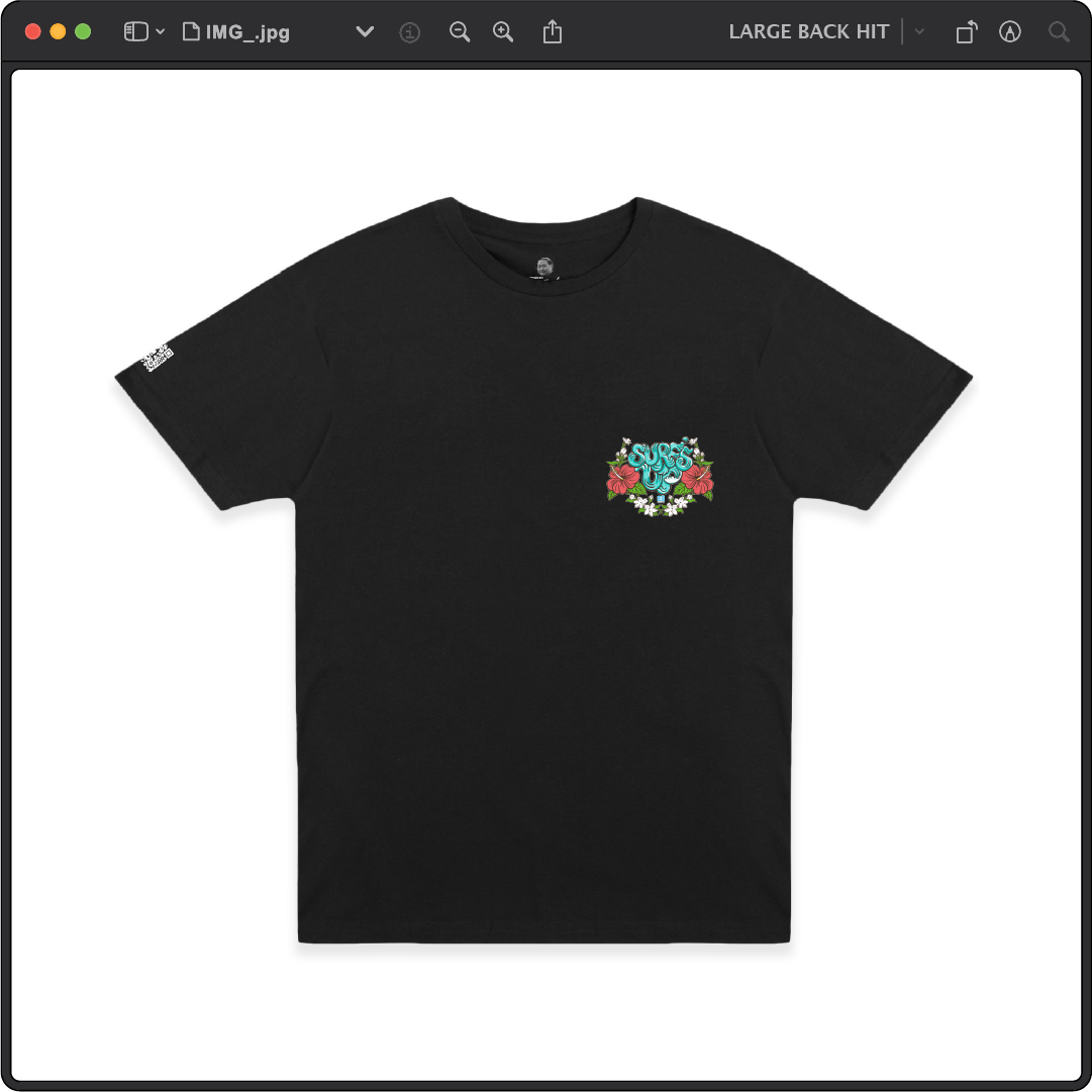 Z_DROPPED - Mens, Unisex - Black - Surf's Up Tee. - By: Keith Kuniyuki