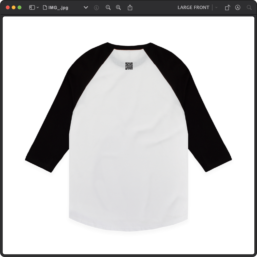 Z_DROPPED - Mens, Unisex, Women - White / Black - Death Clover Raglan. - By: Zed Ropped