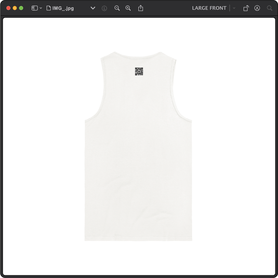 Z_DROPPED - Mens, Unisex - White - Black Cat Tank Top. - By: Zed Ropped