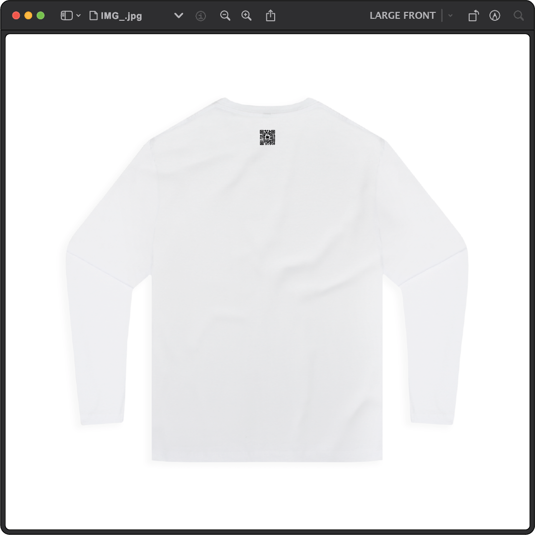 Z_DROPPED - Mens, Unisex - White - Death Clover Long Sleeve. - By: Zed Ropped