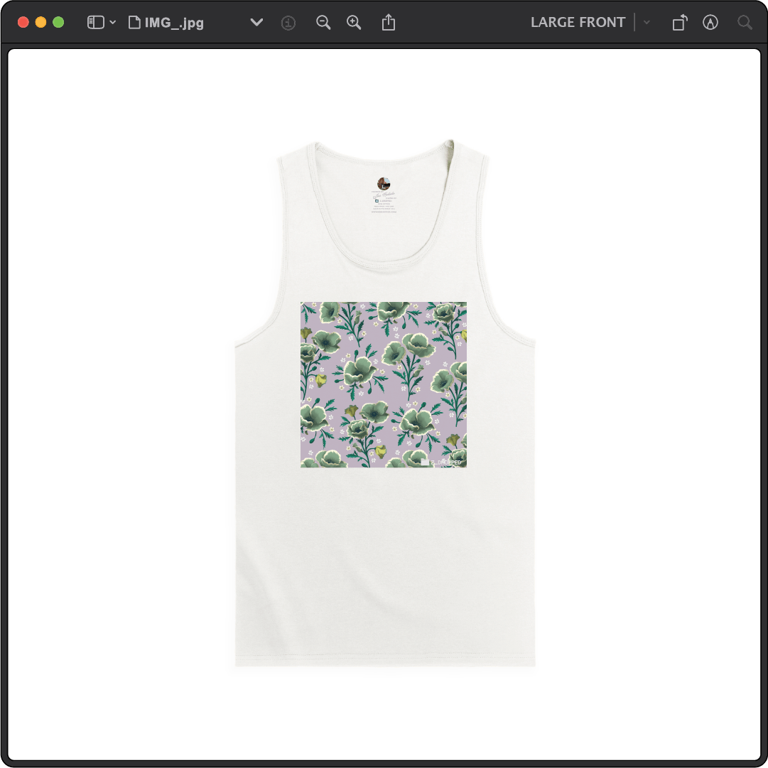 Z_DROPPED - Mens, Unisex - White - Flor De Vida Tank Top. - By: Jose Hurtado