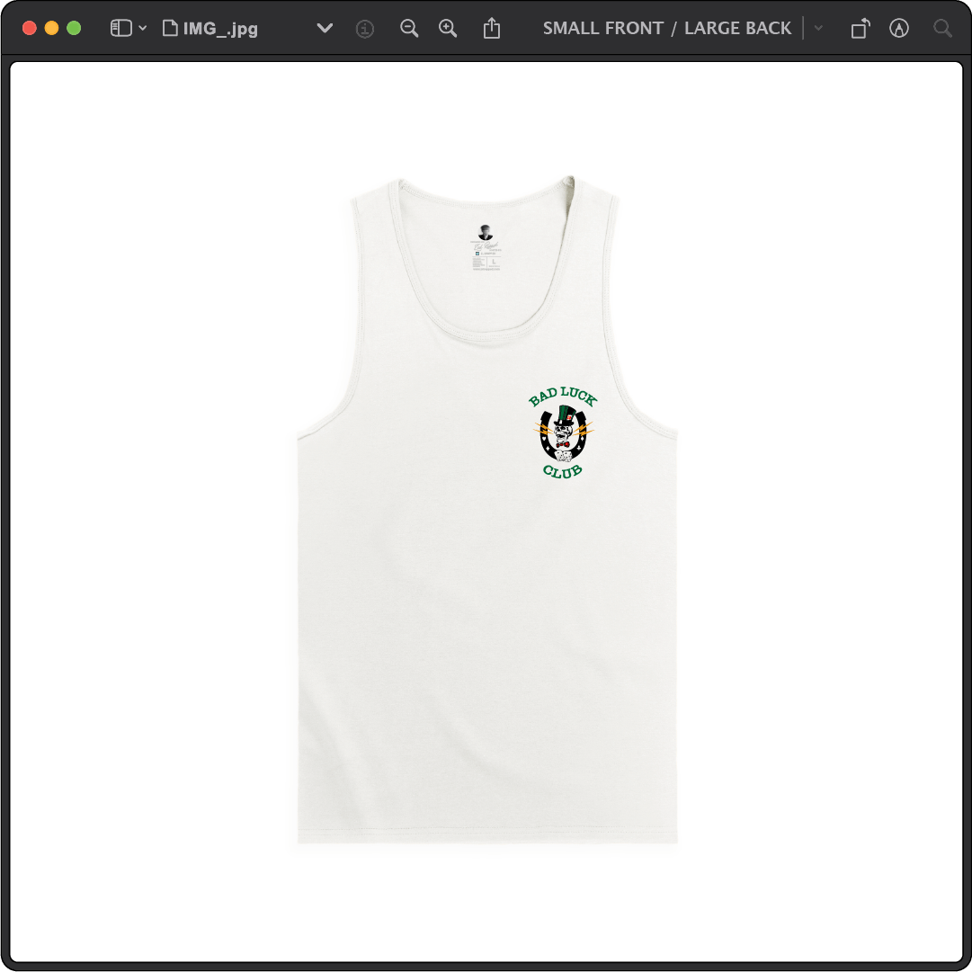 Z_DROPPED - Mens, Unisex - White - High Roller Tank Top. - By: Zed Ropped