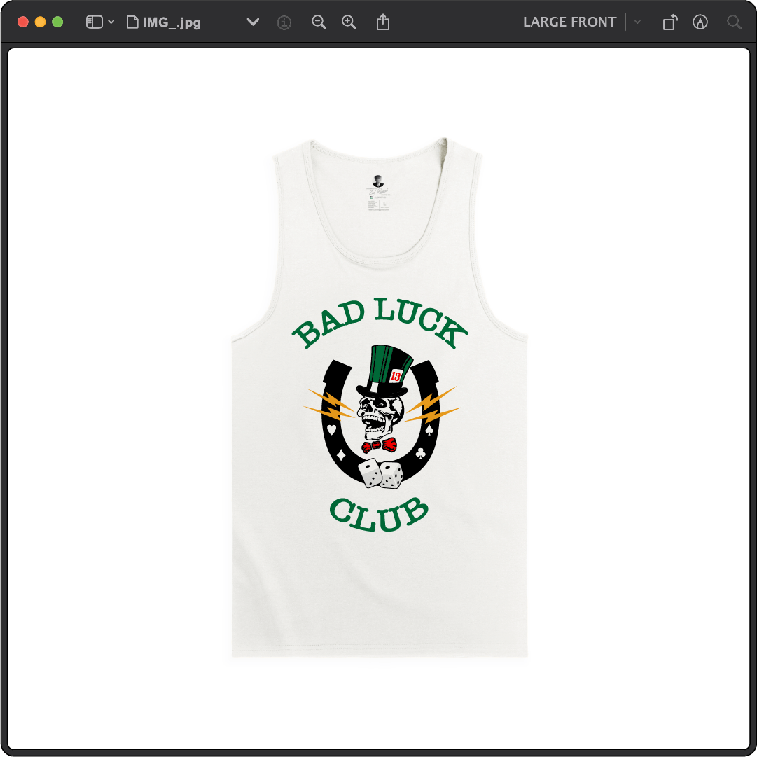 Z_DROPPED - Mens, Unisex - White - High Roller Tank Top. - By: Zed Ropped