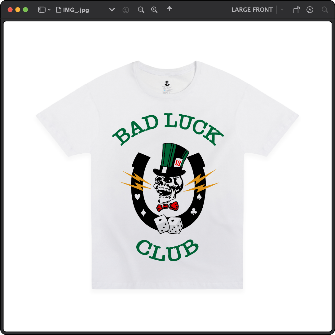 Z_DROPPED - Mens, Unisex - White - High Roller Tee. - By: Zed Ropped