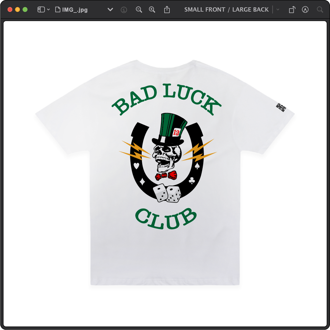 Z_DROPPED - Mens, Unisex - White - High Roller Tee. - By: Zed Ropped