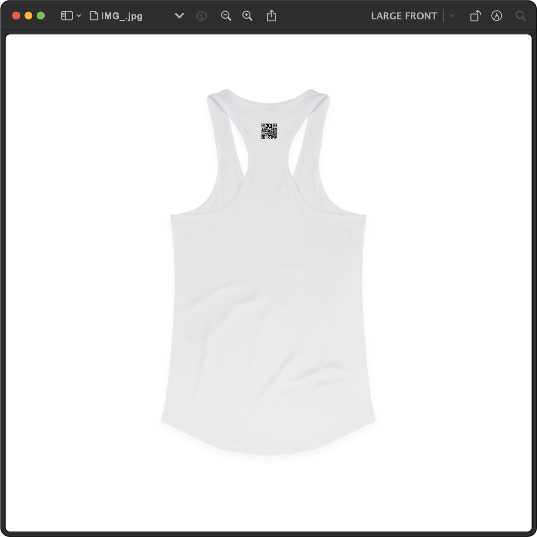 Z_DROPPED - Womens - White - Black Cat Racer Back Tank. - By: Zed Ropped