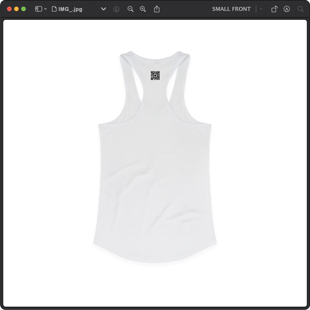 Z_DROPPED - Womens - White - Black Cat Racer Back Tank. - By: Zed Ropped