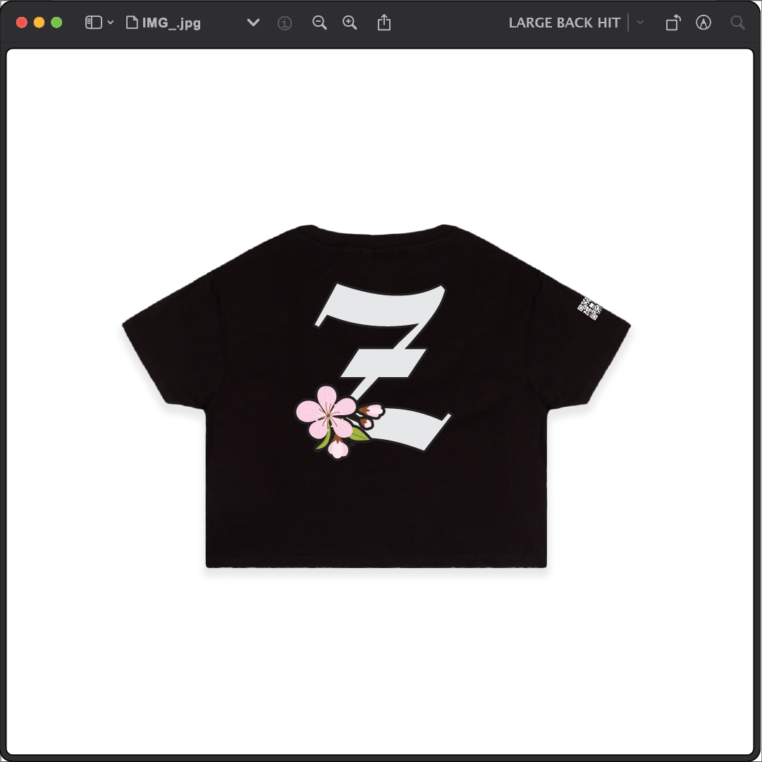 Z_DROPPED - Womens - Black - Z_BLOSSOM Crop Top. - By: Z