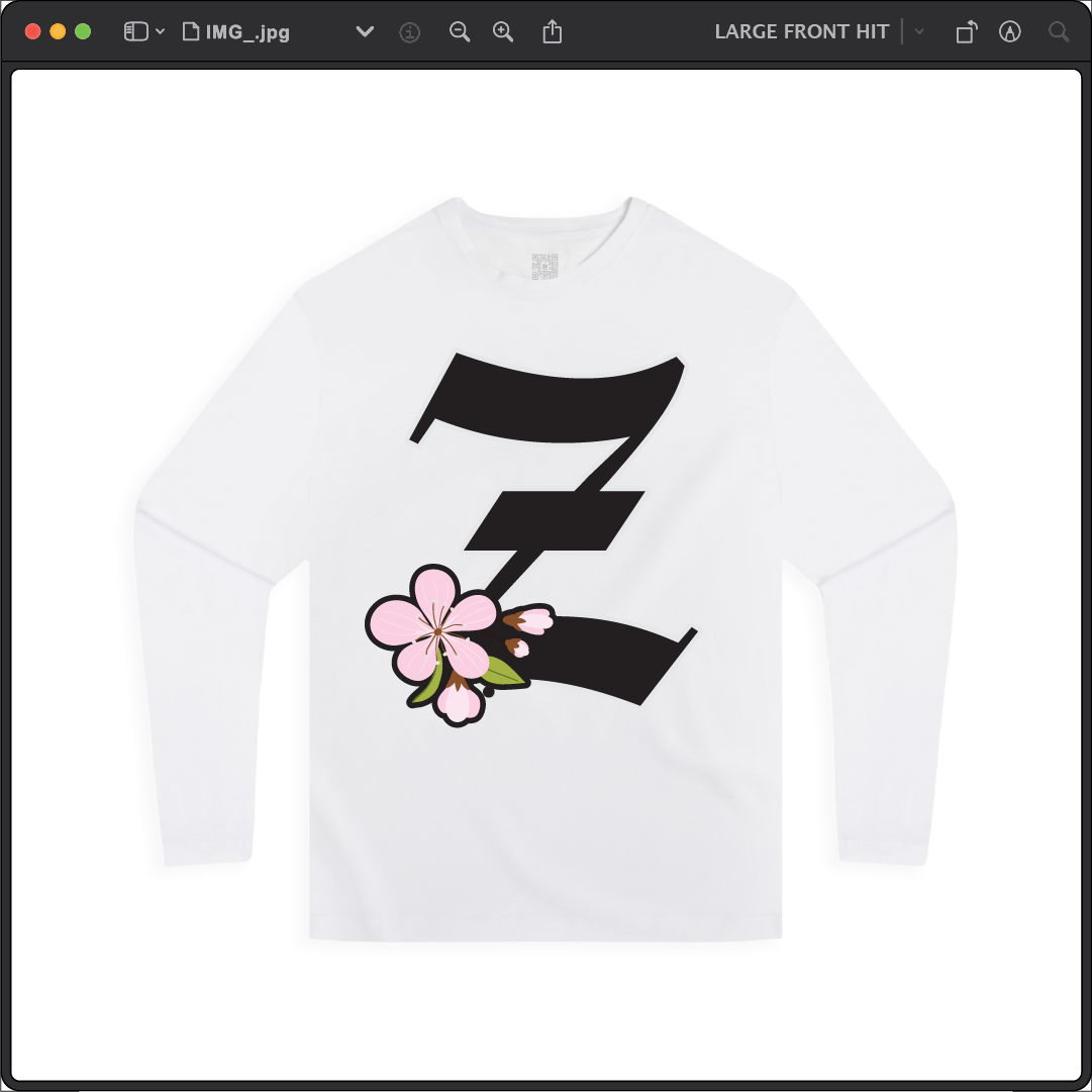 Z_DROPPED - Mens, Unisex - White - Z_BLOSSOM Long Sleeve. - By: Z