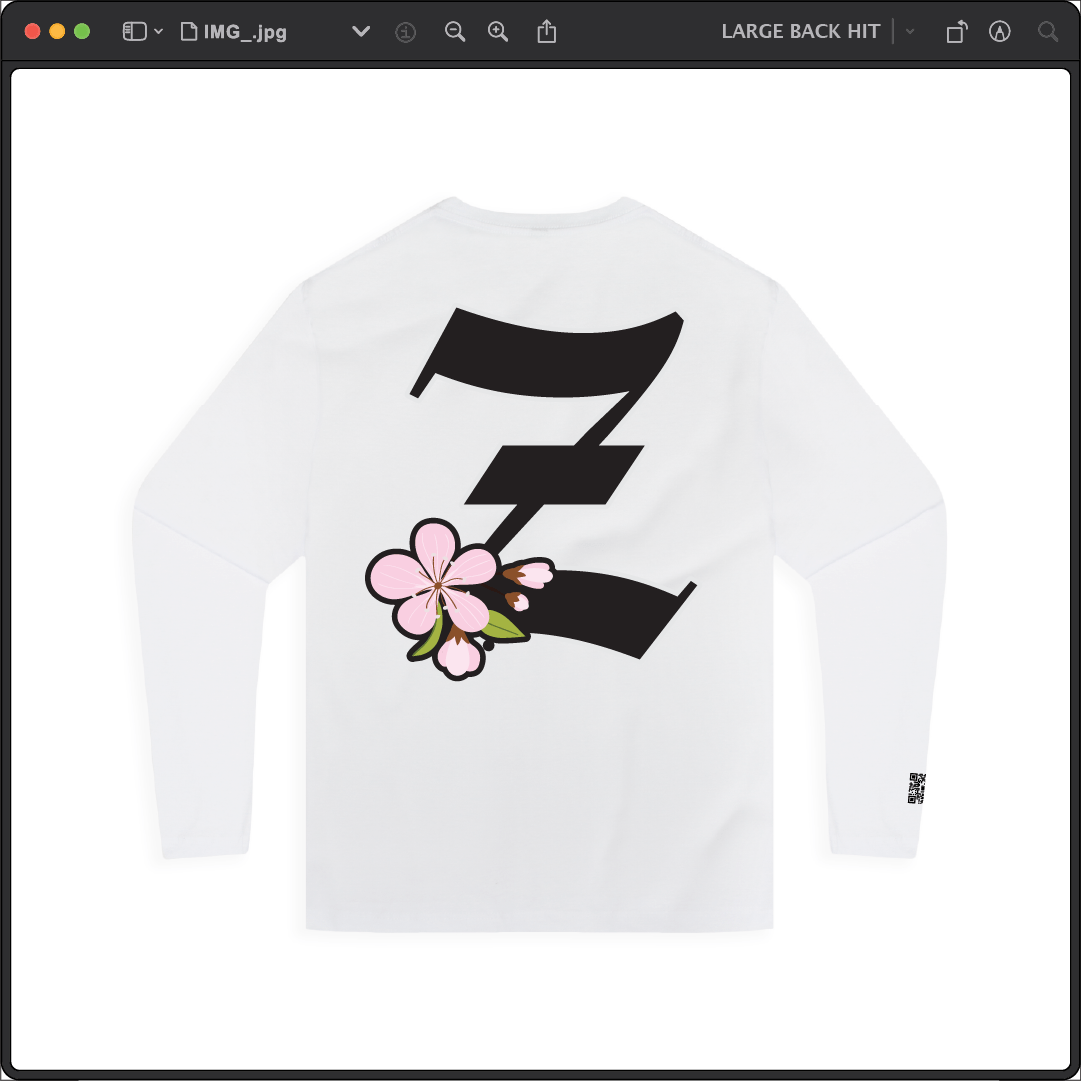 Z_DROPPED - Mens, Unisex - White - Z_BLOSSOM Long Sleeve. - By: Z