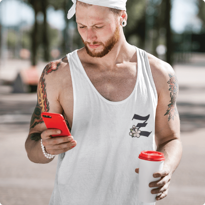 Z_DROPPED - Mens, Unisex - White - Z_BLOSSOM Tank Top. - By: Z