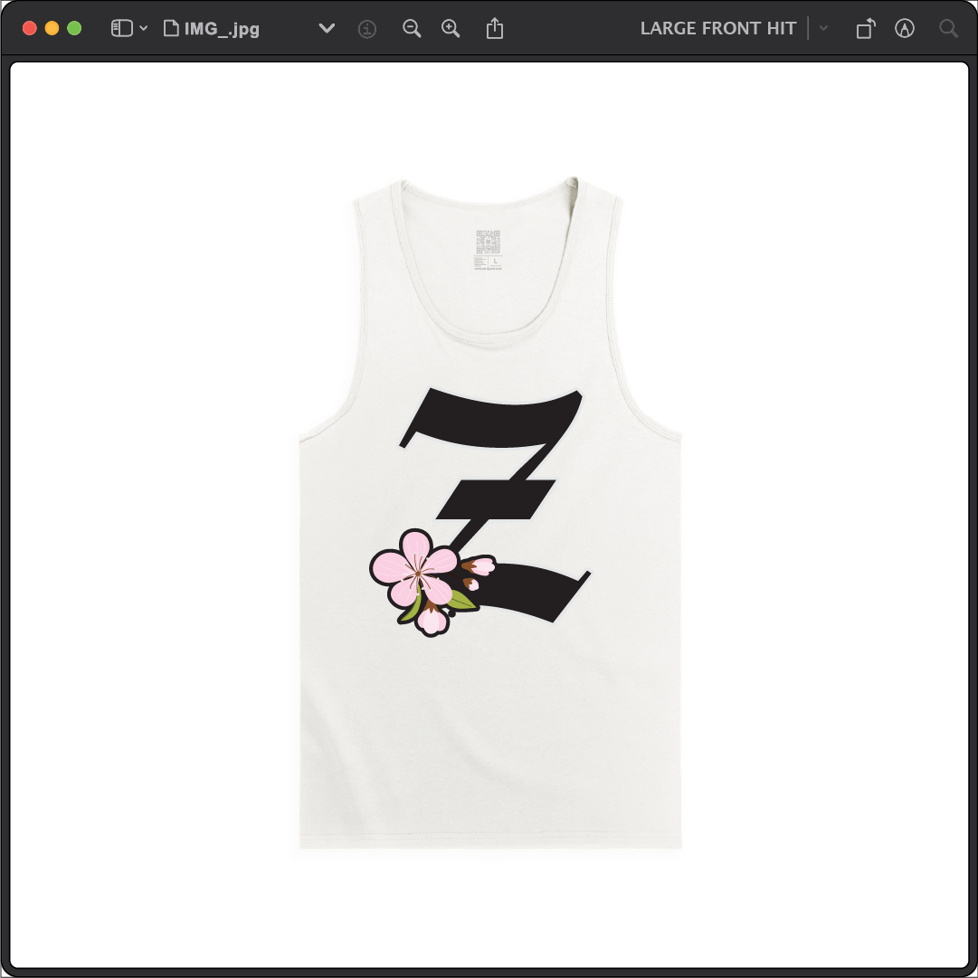 Z_DROPPED - Mens, Unisex - White - Z_BLOSSOM Tank Top. - By: Z