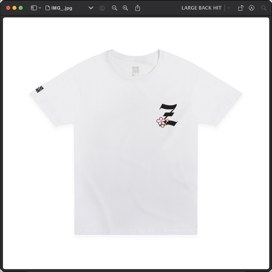 Z_DROPPED - Mens, Unisex - White - Z_BLOSSOM Tee. - By: Z