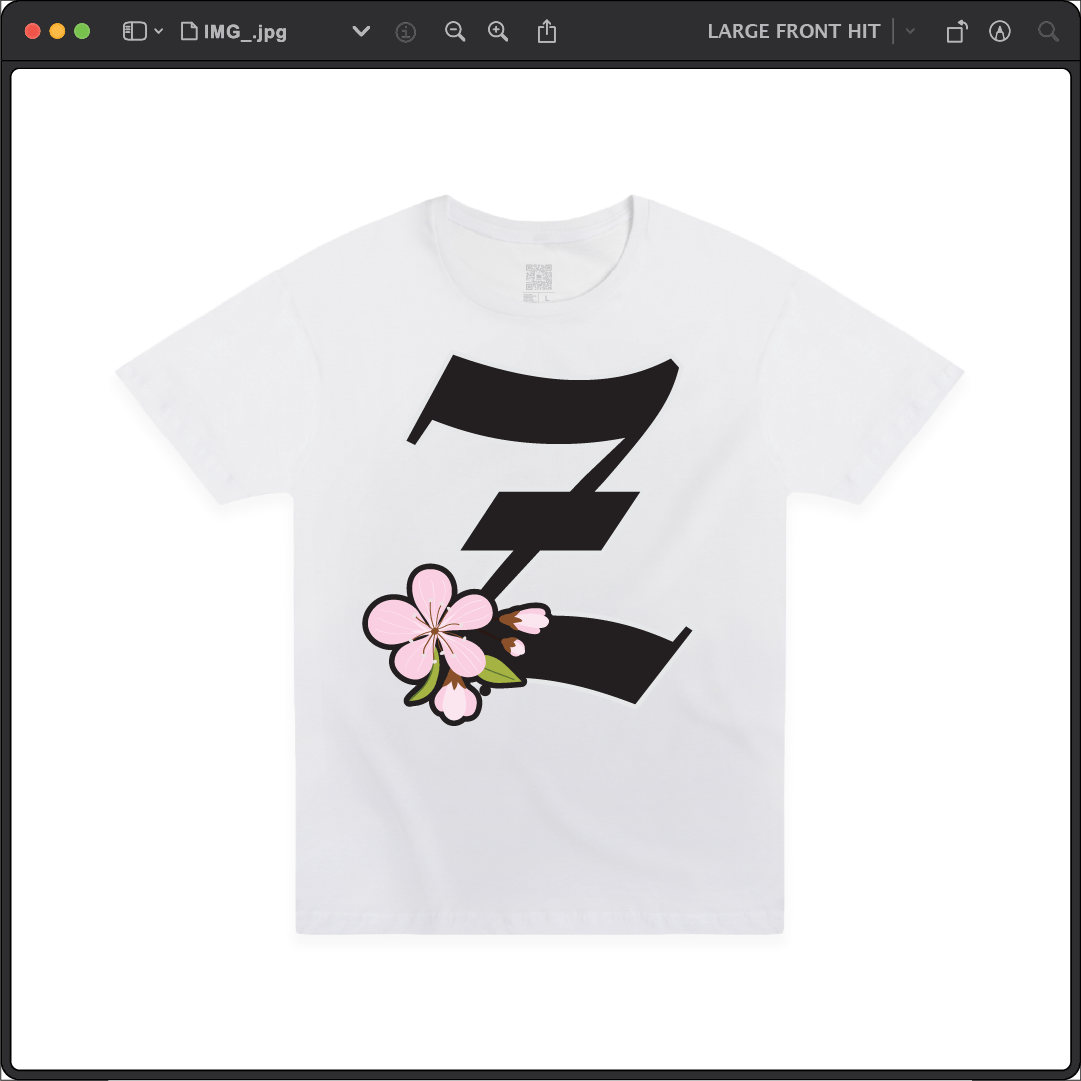 Z_DROPPED - Mens, Unisex - White - Z_BLOSSOM Tee. - By: Z