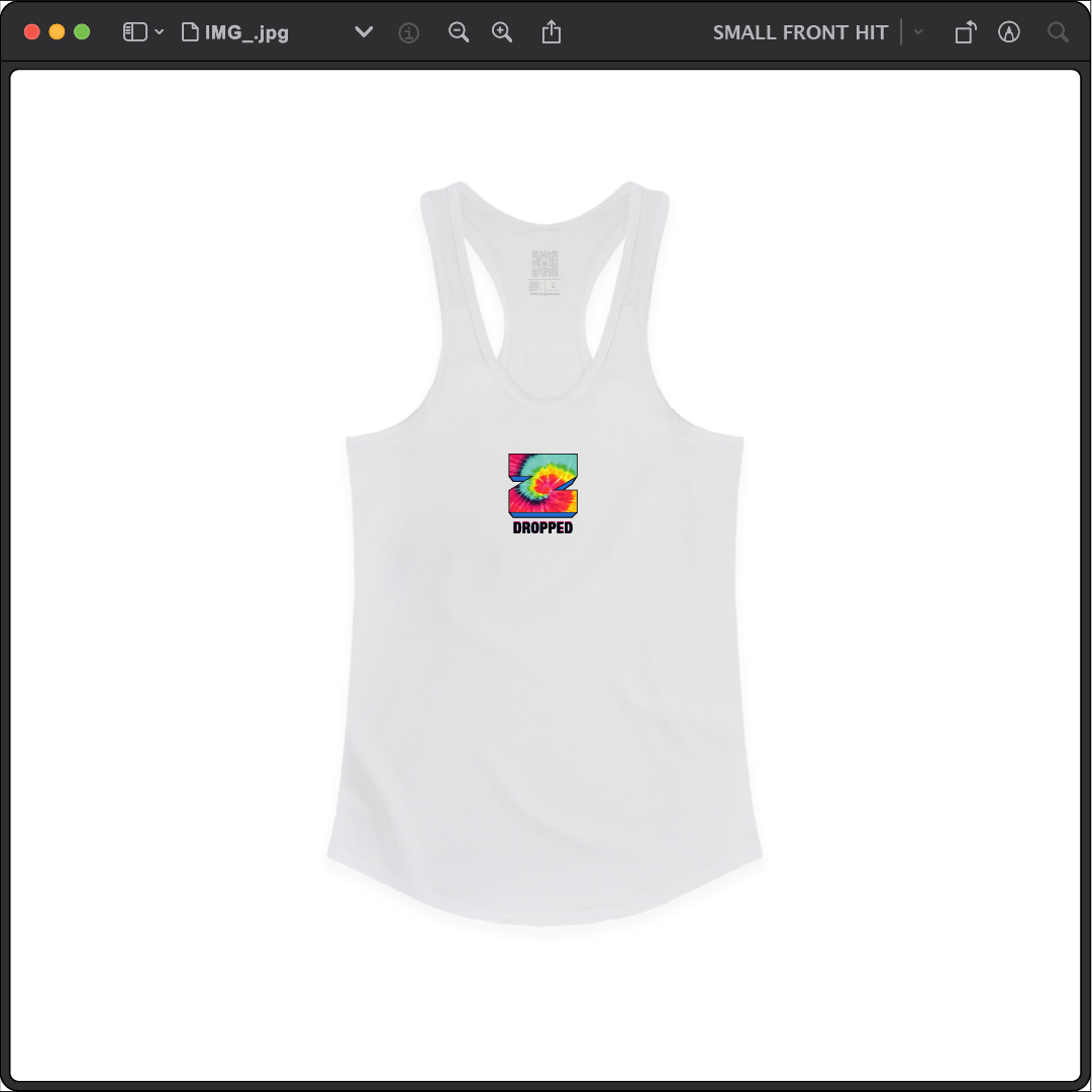 Z_DROPPED - Womens - White - Z_INC Racer Back Tank. - By: Z