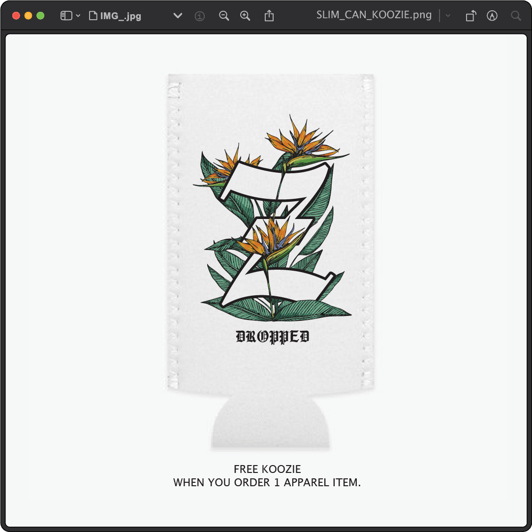 Z_DROPPED - Mens, Unisex, Women - Z_OG Koozie. - By: Chi Hom