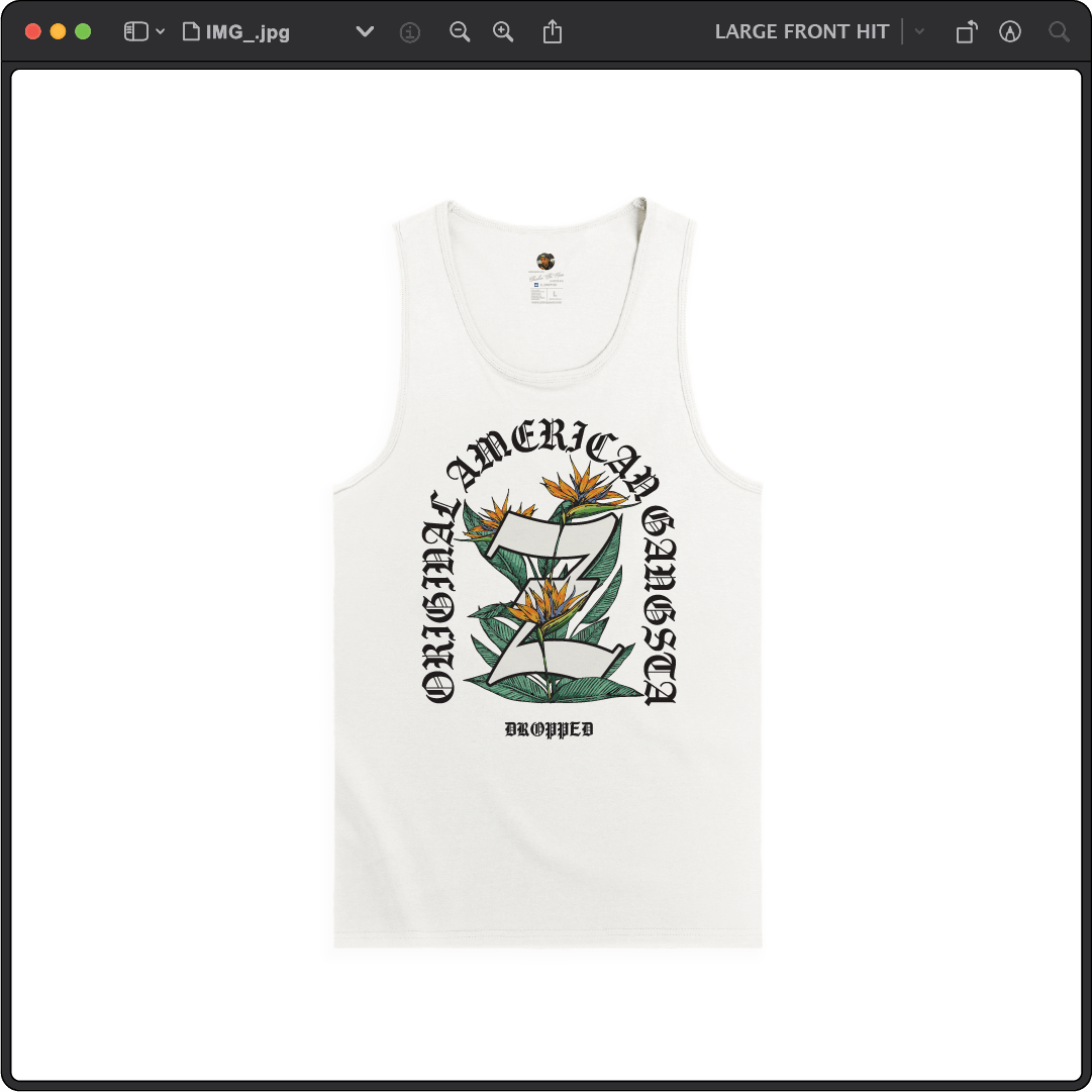 Z_DROPPED - Mens, Unisex - White - Z_OG Tank Top. - By: Chi Hom