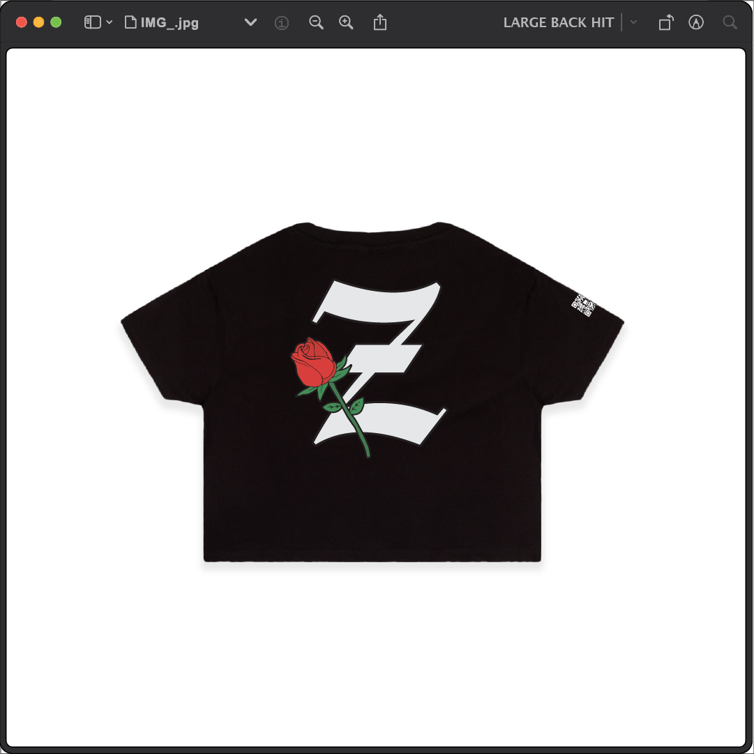 Z_DROPPED - Womens - Black - Z_ROSE Crop Top. - By: Z