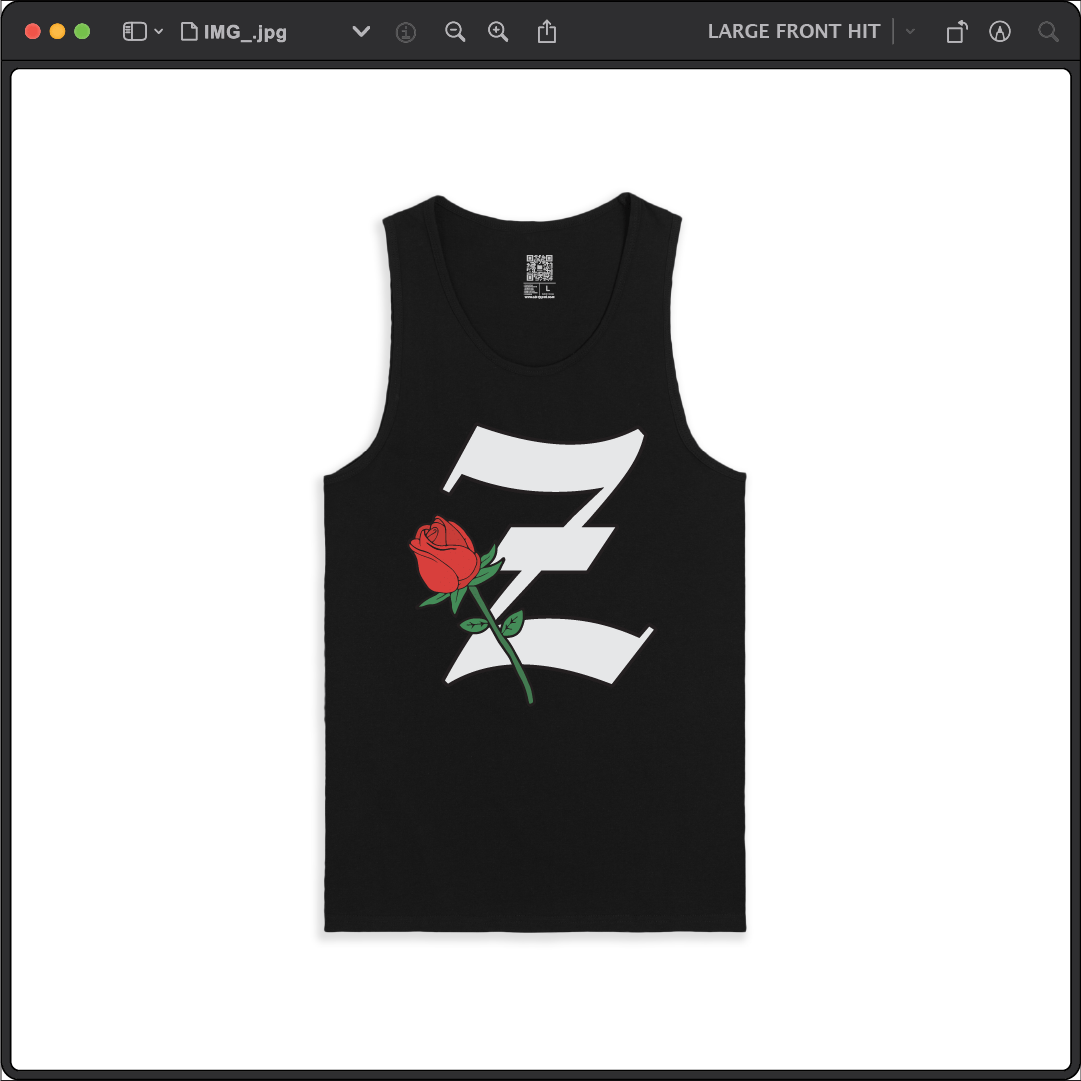 Z_DROPPED - Mens, Unisex - Black - Z_ROSE Tank Top. - By: Z