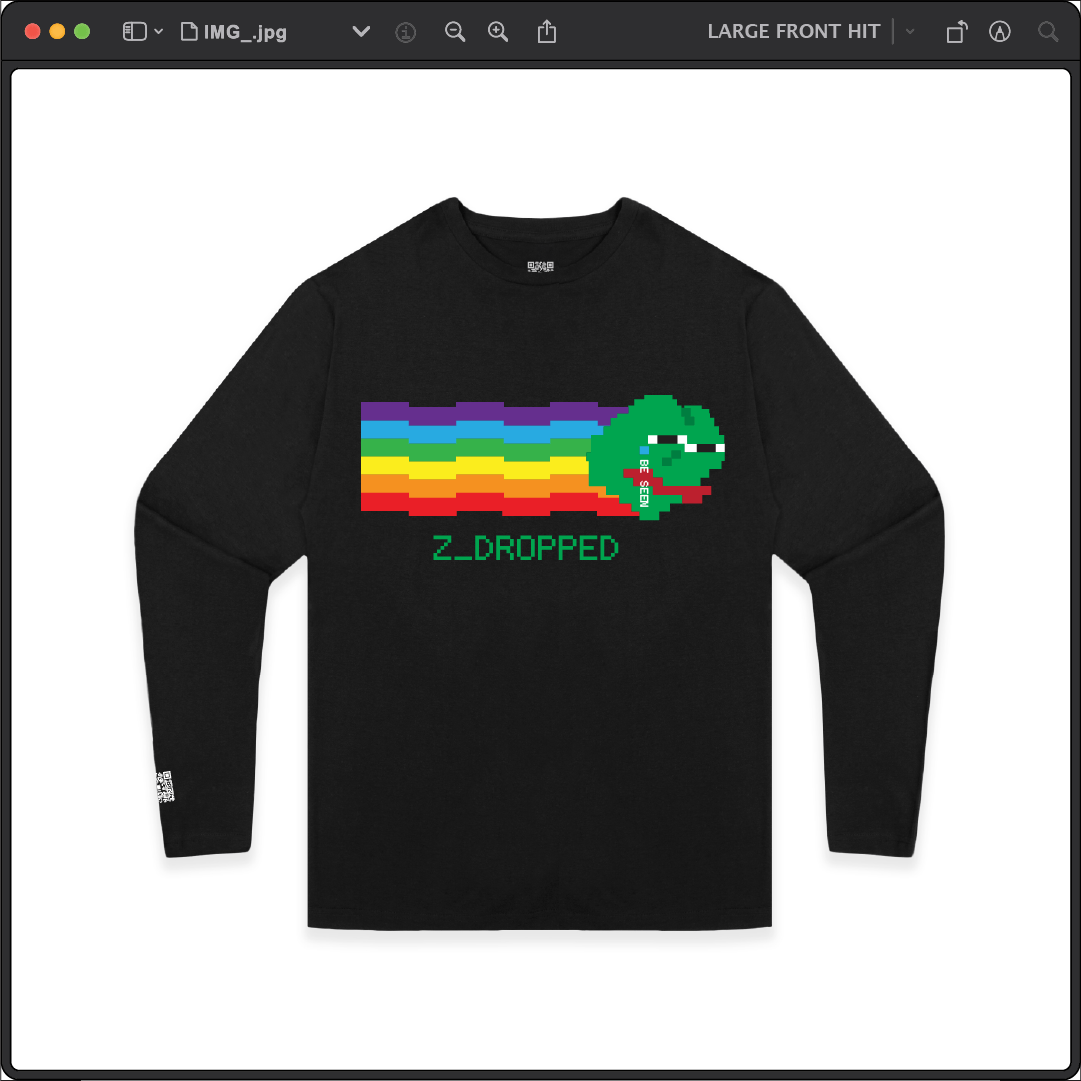 Z_DROPPED - Mens, Unisex - Black - Zepé Long Sleeve. - By: Z