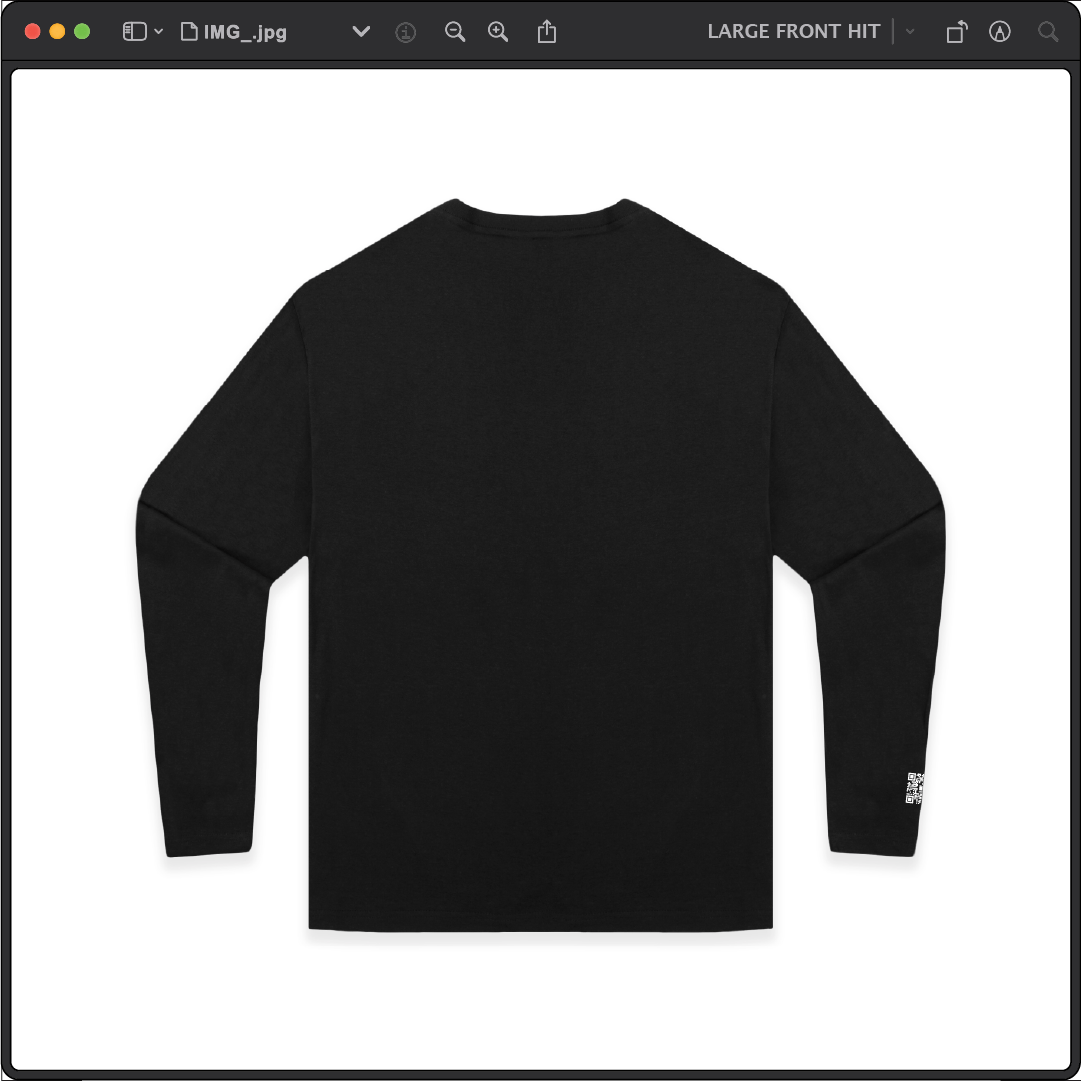 Z_DROPPED - Mens, Unisex - Black - Zepé Long Sleeve. - By: Z