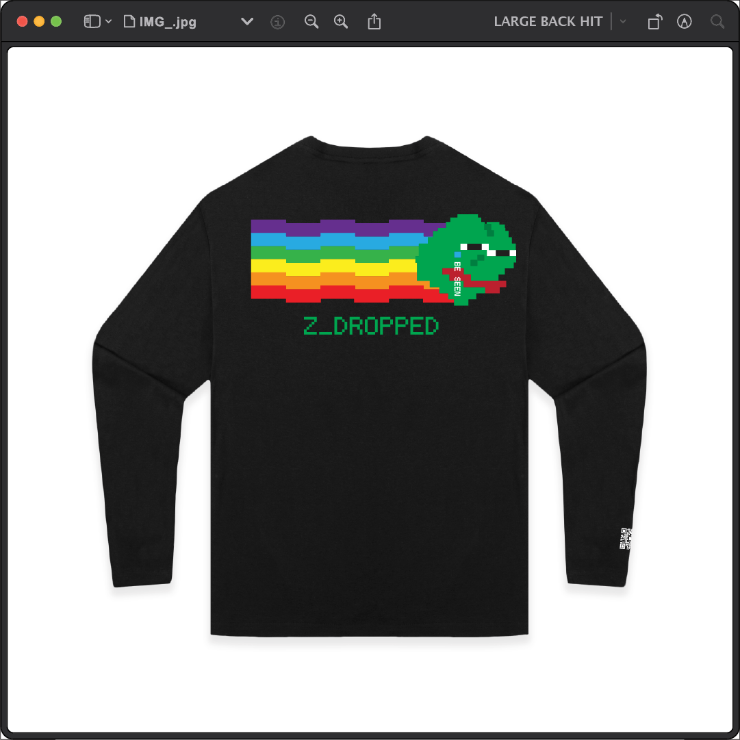 Z_DROPPED - Mens, Unisex - Black - Zepé Long Sleeve. - By: Z