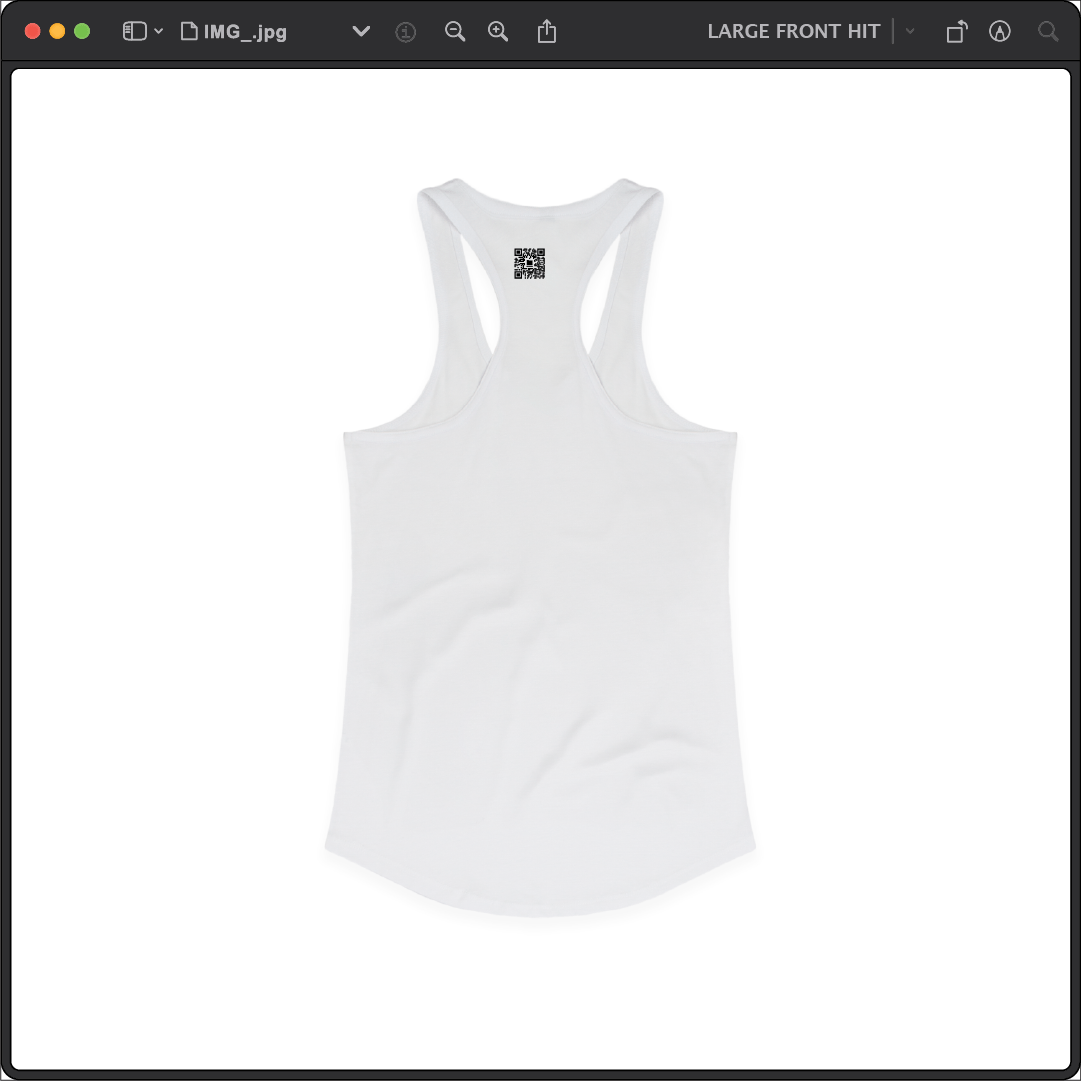 Z_DROPPED - Womens - White - Zepé Racer Back Tank. - By: Z