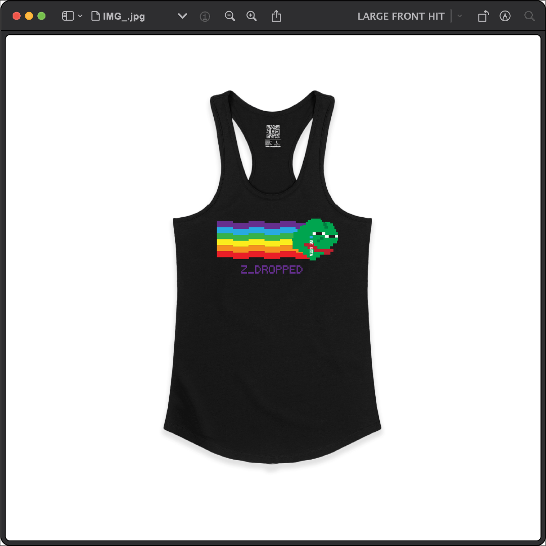 Z_DROPPED - Womens - Black - Zepé Racer Back Tank. - By: Z