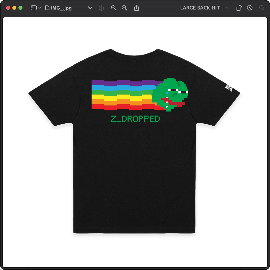 Z_DROPPED - Mens, Unisex - Black - Zepé Tee. - By: Z