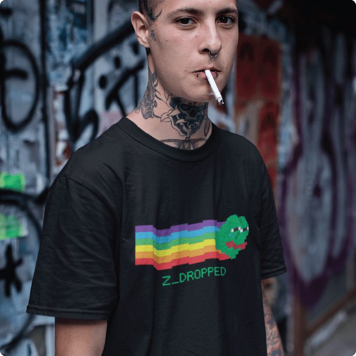 Z_DROPPED - Mens, Unisex - Black - Zepé Tee. - By: Z